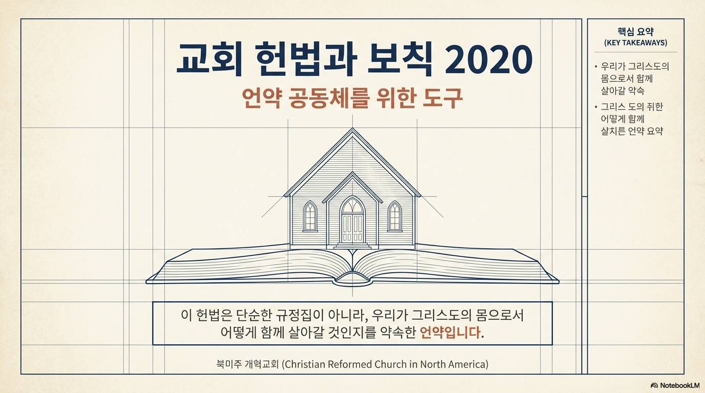 슬라이드 1: 교회 헌법과 보칙 2020: 언약 공동체를 위한 도구