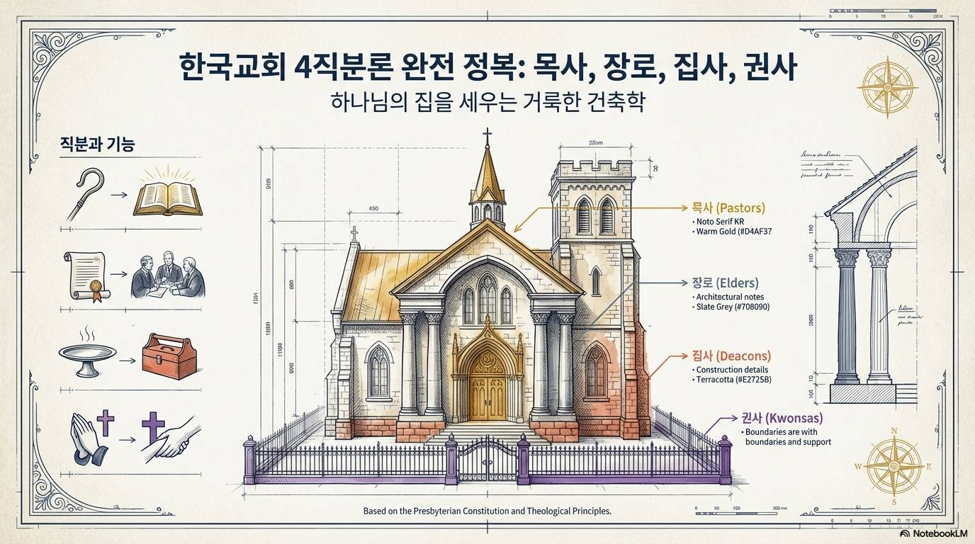 슬라이드 1: 한국교회 4직분론 완전 정복: 목사, 장로, 집사, 권사